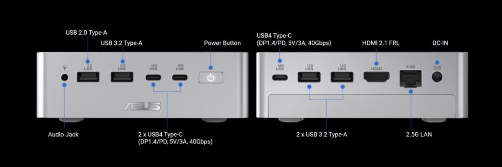 ASUS Ascent QN10 Ports